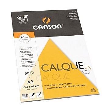 E-shop CANSON CALQUE - Pauzovací papier A3 (20 listov)