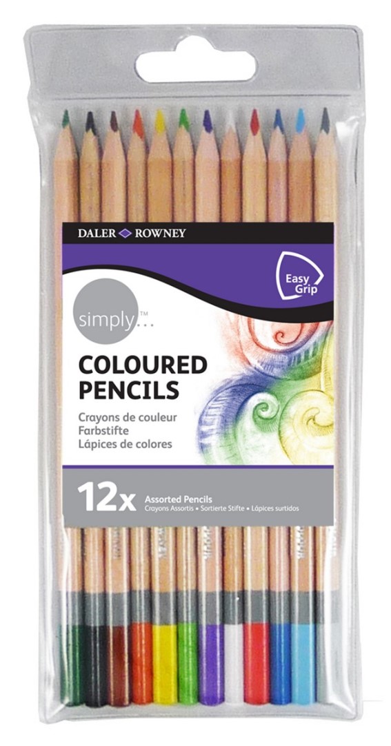 D&R SIMPLY - Sada farebných ceruziek 12 ks