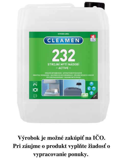 CLEAMEN 232 - Strojné umývanie riadov ACTIVE