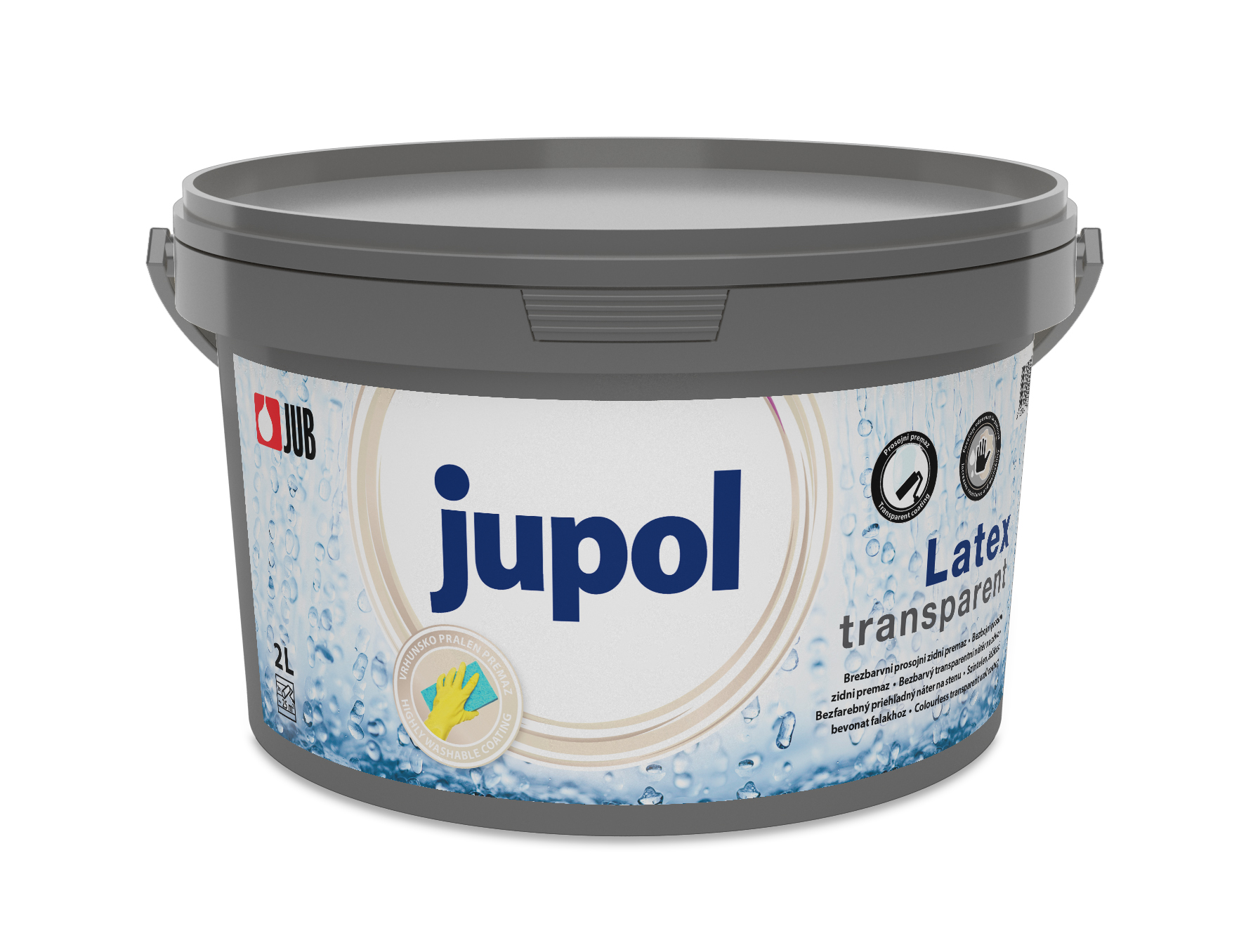 E-shop Jupol Latex TRANSPARENT - Transparentný umývateľný náter transparentná 5 L