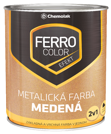 FERRO COLOR EFEKT - Metalická antikorózna farba 2v1 medená (efekt) 2,5 L