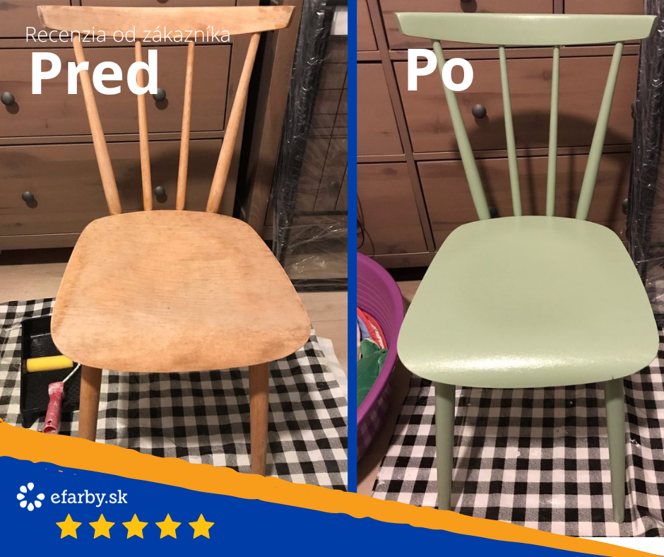 Stolička pred a po aplikácii Adler 5v1 Color