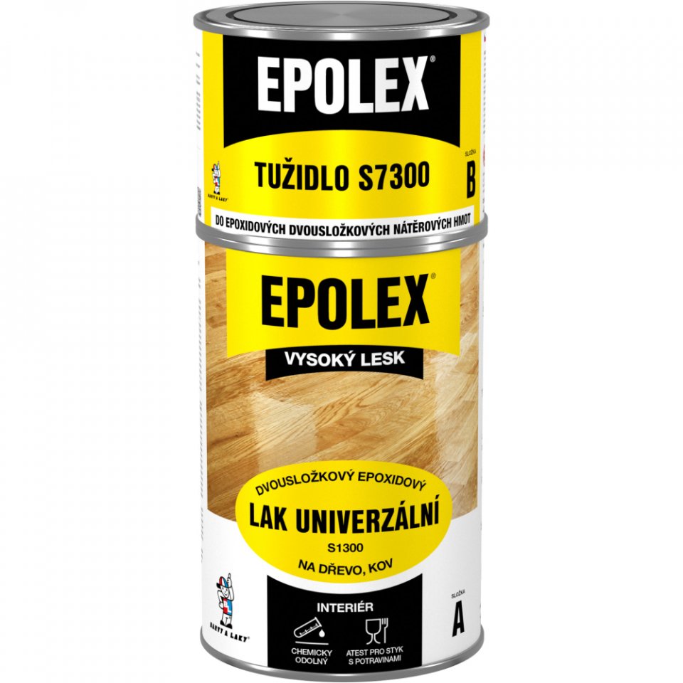 EPOLEX S1300 - epoxidový dvojzložkový lak na drevo a kov + tužidlo