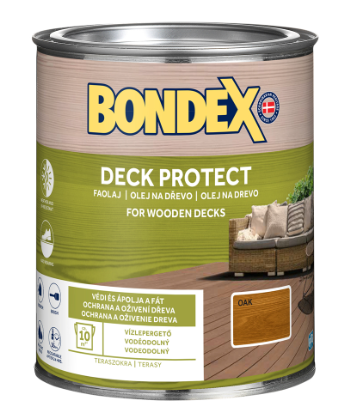 BONDEX DECK PROTECT - Ochranný syntetický napúšťací olej oak (bondex) 0,75 L