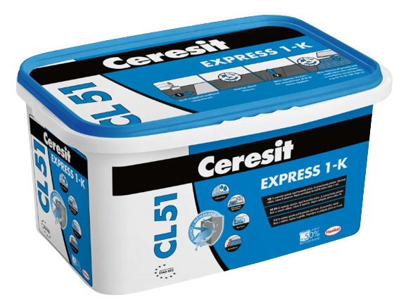 CERESIT CL 51 EXPRESS 1 K - Jednozložková hydroizolačná hmota