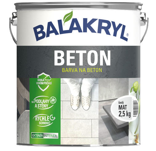 BALAKRYL BETÓN - Farba na betónové plochy 2,5 kg 0102 - šedá