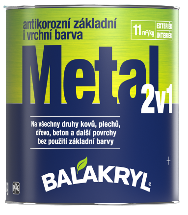 BALAKRYL METAL 2v1 - Antikorózna farba na kov RAL 6005 - machová zelená 5 kg