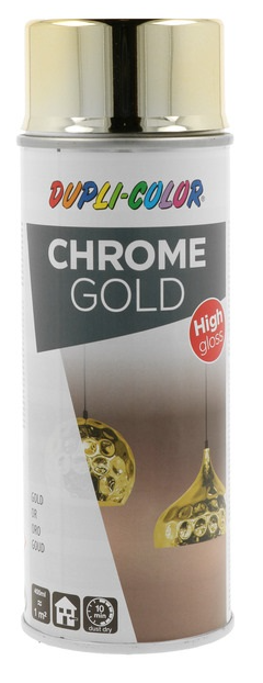 E-shop DC CHROME EFFECT - Dekoračný sprej s chrómovým efektom chrómový zlatý 0,4 L