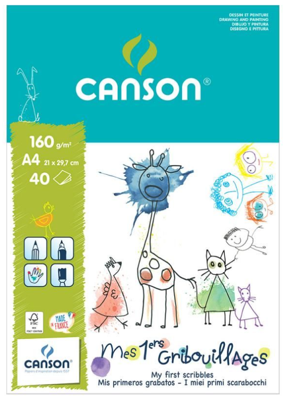 CANSON KIDS - Detský skicár A4 (40 listov)