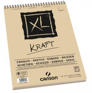 CANSON XL KRAFT - Skicár v krúžkovej väzbe