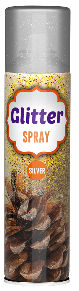 DC GLITTER - Glitrový dekoračný sprej glitter strieborná 0,1 L