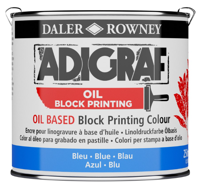 E-shop D&R ADIGRAF - Olejové farby na linoryt adigraf - brilliant blue 0,25 L