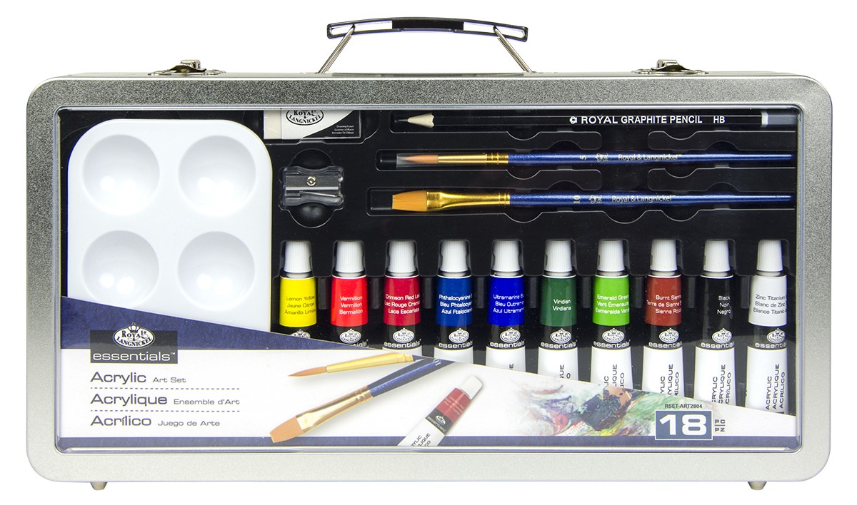 E-shop R&L - Sada s akrylovými farbami v kufríku