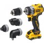DeWALT DCD703L2T - AKU bezuhlíková vŕtačka s multifunkčnou hlavou 4v1 12 V