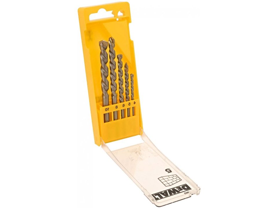 DeWALT DT6952 - 5-dielna súprava vrtákov do betónu v plastovej kazete