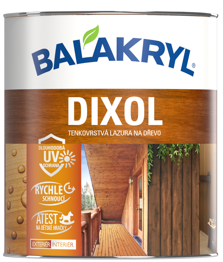 Dixol - farebná vodouriediteľná lazúra na drevo biela 2,5 kg