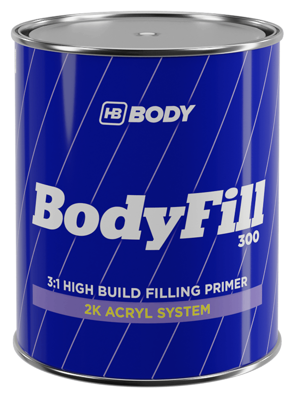 HB BODY FILL 300 - Dvojzložkový akrylátový plnič šedá 3 L