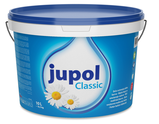 JUPOL CLASSIC - Biela interiérová farba na steny biela 10 L