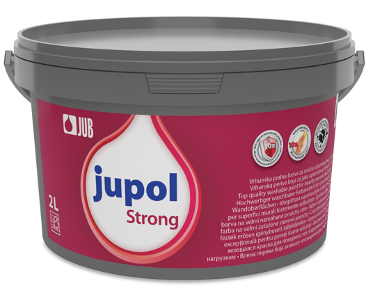 JUPOL STRONG - Umývateľná farba na zaťažované povrchy biela 2 L