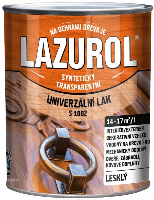 BARVY A LAKY HOSTIVAŘ Lazurol S 1002 - Syntetický lak na drevo a lak na kov 0,75 l 1 - bezfarebný - matný