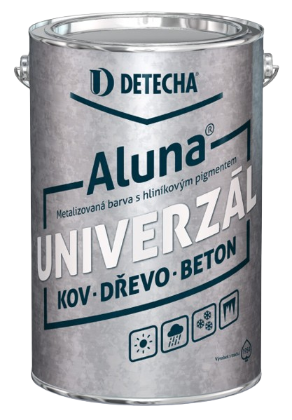 DETECHA Aluna strieborná - syntetická farba na kov s obsahom hliníka 2 kg hodvábny lesk