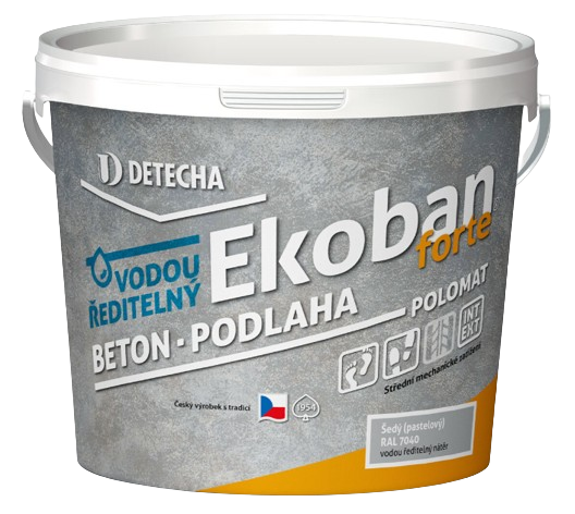 E-shop Ekoban Forte - náterová hmota na betón so strednou mechanickou záťažou RAL 7044 - hodvábna šedá 2,5 kg