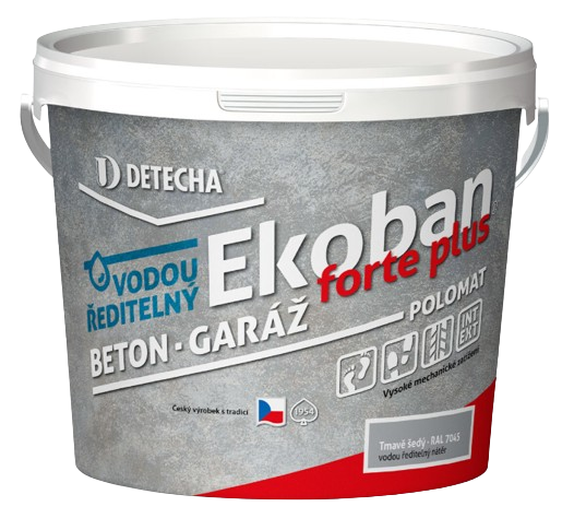 E-shop DETECHA Ekoban forte plus - farba na betón a drevo 5 kg ral 7035 - svetlá šedá