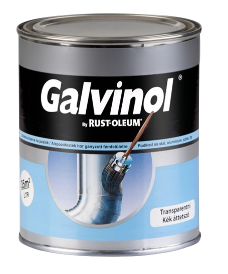 GALVINOL - základná farba na pozink a na povrchy so zlou priľnavosťou 250 ml transparentný - svetlo modrý