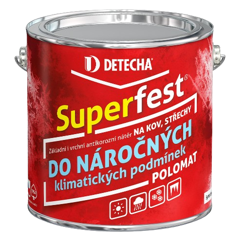 SUPERFEST - Farba 2v1 na strechy v náročnejších podmienkach svetlošedá (superfest) 5 kg