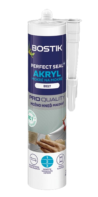 E-shop BOSTIK PERFECT SEAL AKRYL - Akrylátový tmel mokré na mokré biela 0,3 L