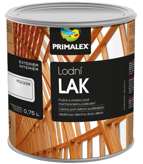 PRIMALEX - Lodný lak na drevo bezfarebný pololesklý 5 L