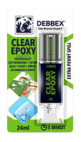 DEBBEX CLEAR EPOXY - Rýchlotuhnúce dvojzložkové epoxidové lepidlo