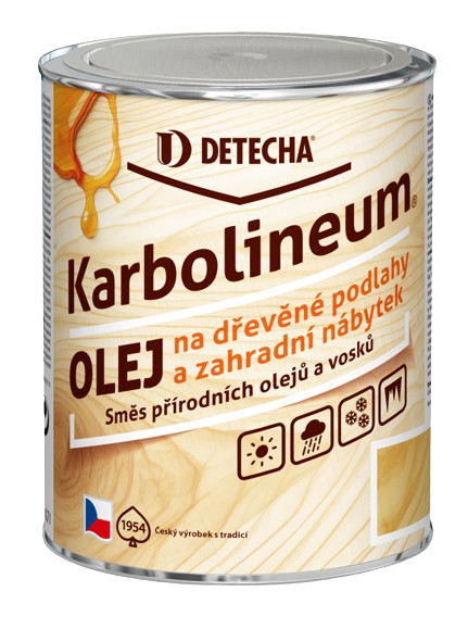 DETECHA KARBOLINEUM - Olej na terasy a záhradný nábytok zlatý dub 0,6 kg