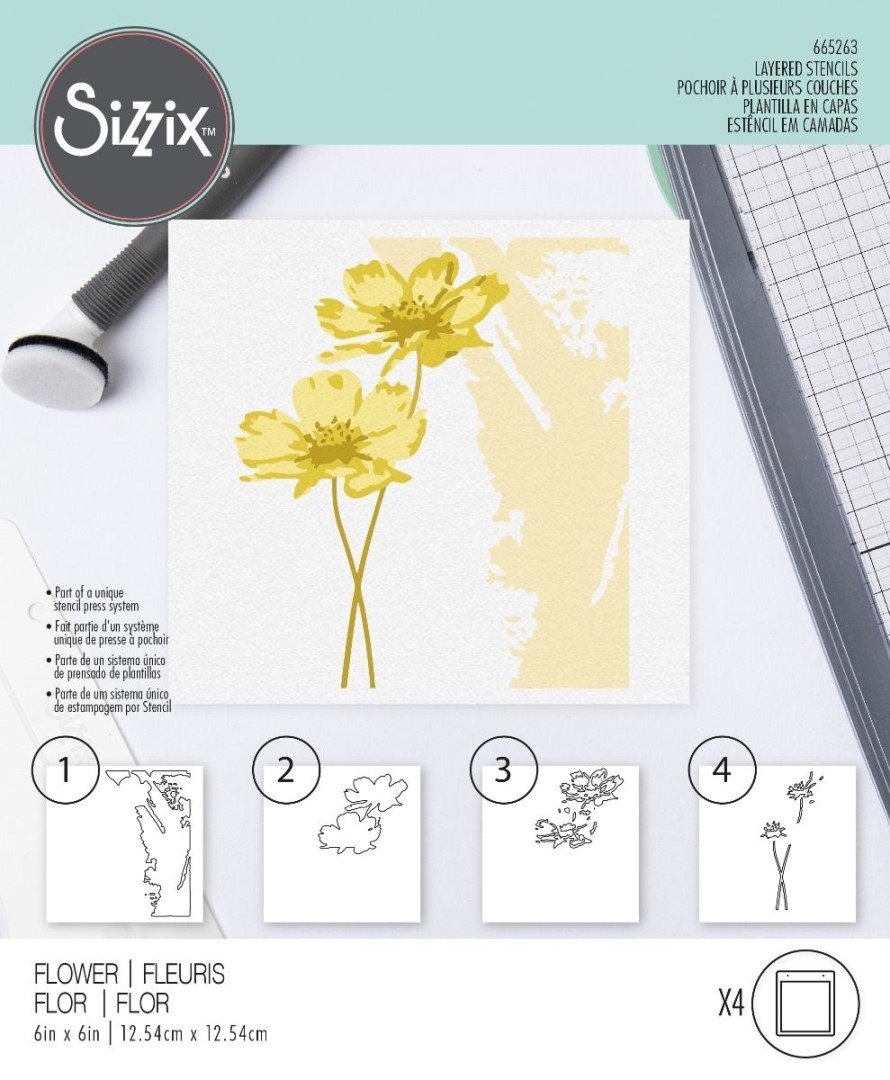 SIZZIX - Vrstvené plastové šablóny