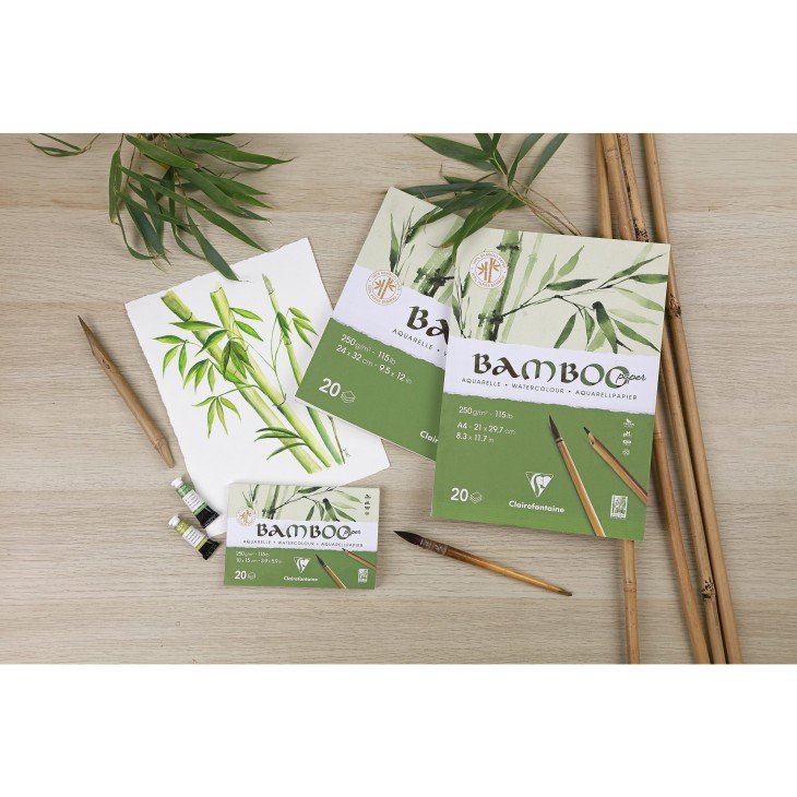 CLAIREFONTAINE BAMBOO - Aquarelový blok s bambusovým papierom