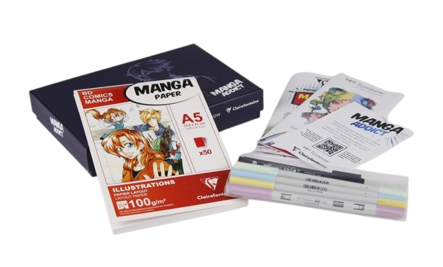 CLAIREFONTAINE MANGA SET - Box pre farebnú manga kresbu