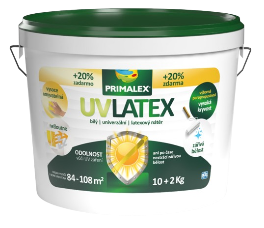 PRIMALEX UV LATEX - Matná umývateľná farba s vysokou belosťou