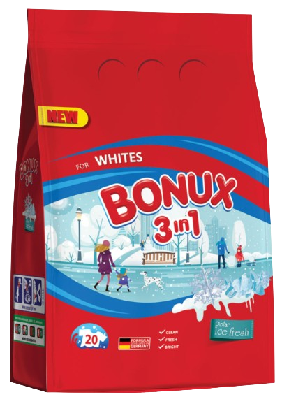 BONUX POLAR ICE FRESH - Prací prášok na bielu bielizeň