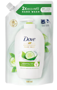 DOVE REFRESHING - Tekuté mydlo s uhorkou a zeleným čajom