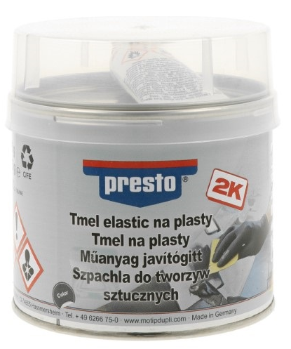 PRESTO Tmel na plasty 250 g cierny