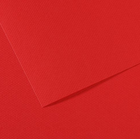 CANSON MI-TEINTES - Buničinou farbený papier (505 - bright red, 50 ks)