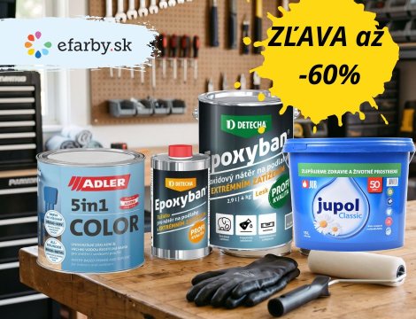 Hľadáte efarby zľavový kód alebo kupón? Získajte najlepšie zľavy na nátery na jedinom mieste!