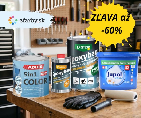 Hľadáte efarby zľavový kód alebo kupón? Získajte najlepšie zľavy na nátery na jedinom mieste!