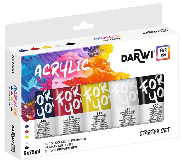 DARWI ACRYLIC - Kompaktná súprava akrylových farieb