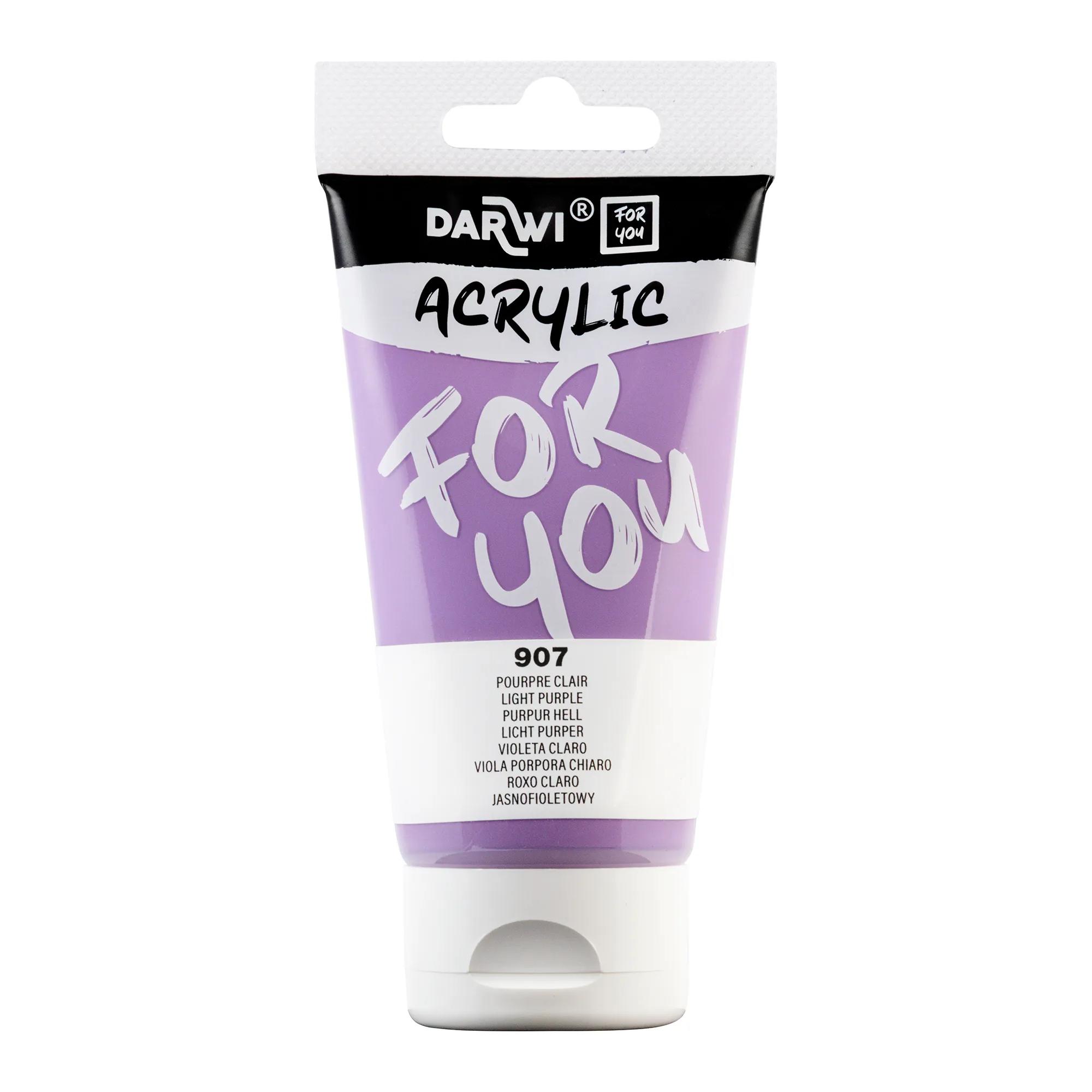 DARWI ACRYLIC - Štúdiová akrylová farba 907 - light purple, 75 ml