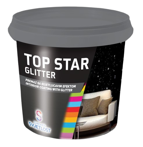 TOP STAR GLITTER - Dekoratívny náter s trblietkami