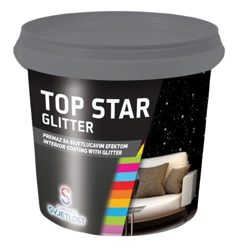 TOP STAR GLITTER - Dekoratívny náter s trblietkami