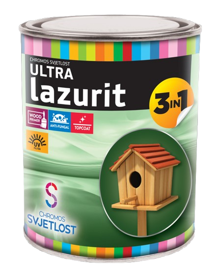 ULTRA LAZURIT 3v1 - Tenkovrstvá ochranná lazúra